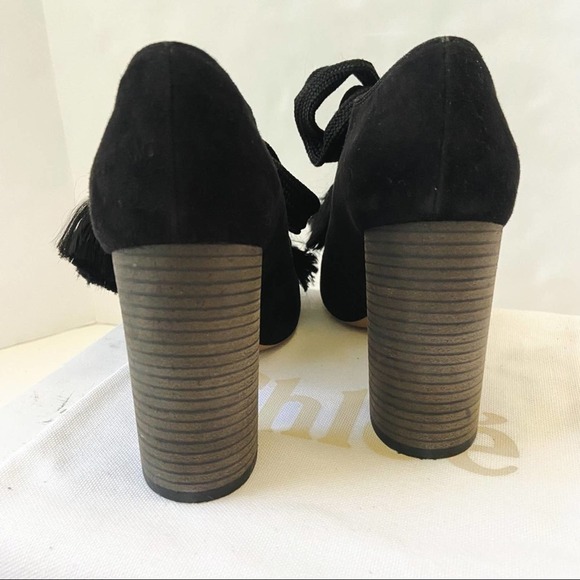 Chloe Short Ankle Bootie Harper Black Suede Size 36 - Picture 2 of 14